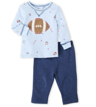 Century21 - Vitamins Baby (Newborn Boys) Two-Piece Football Long Sleeve Tee & Pants Set - $12.99 (Sale)