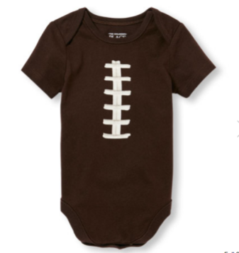 The Children's Place - Baby Boys Short Sleeve Football Little Talker Bodysuit - $4.97 (Sale)